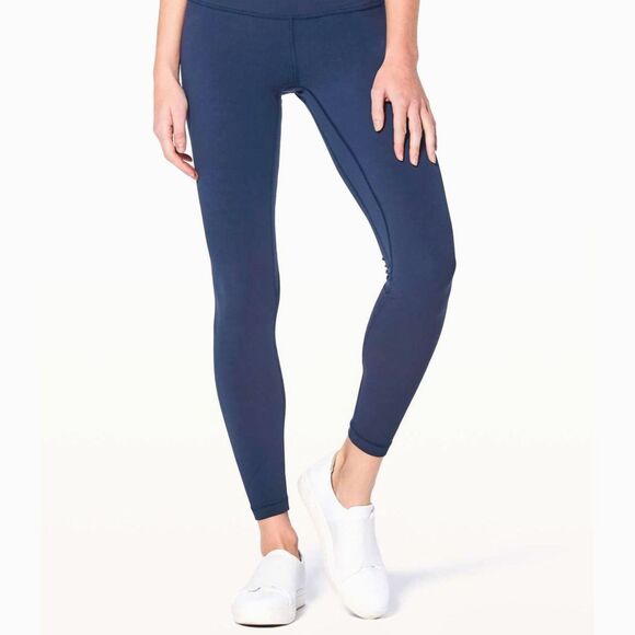 lululemon athletica Pants - Lululemon Align High-Rise Pant full length 28" Size 4 Navy Buttery Soft EUC